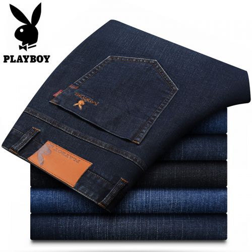 Jeans pour jeunesse coupe droite PLAYBOY en coton automne - Ref 1467376