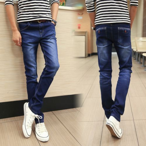 Jeans pour adolescent pieds Slim en coton été - Ref 1467399