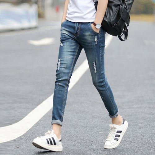Jeans pour adolescent pieds Slim Quatre saisons - Ref 1467408
