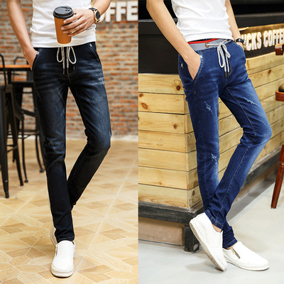 Jeans pour adolescent pieds Slim JEANS en coton automne - Ref 1467432