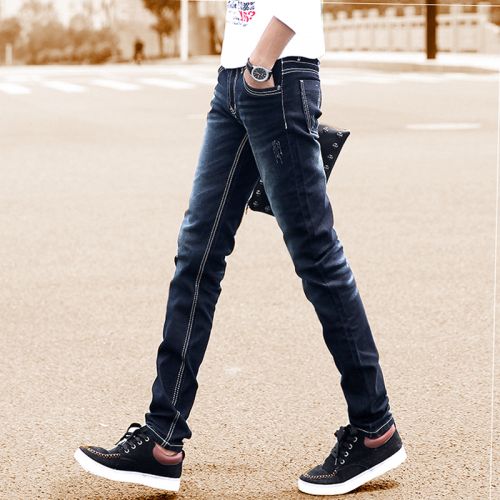 Jeans pour adolescent pieds Slim KEIDENLION en coton été - Ref 1467443