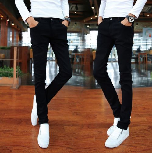 Jeans pour adolescent pieds Slim en coton été - Ref 1467457