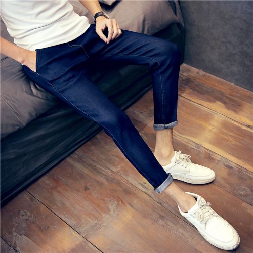 Jeans pour adolescent pieds Slim en coton automne - Ref 1467514