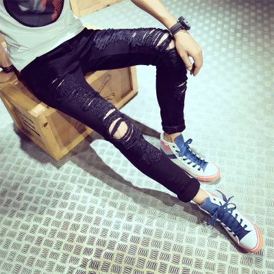 Jeans pour adolescent pieds Slim été - Ref 1467519