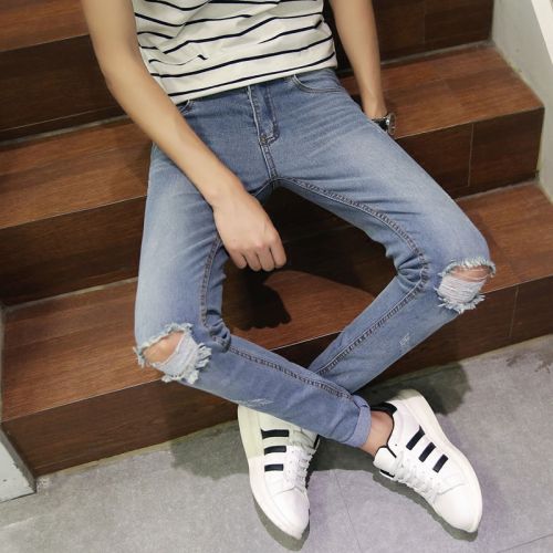 Jeans pour adolescent pieds Slim été - Ref 1467528