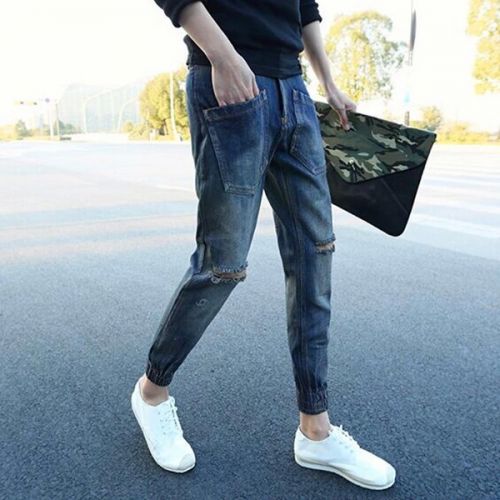 Jeans pour adolescent Sarouel en coton Quatre saisons - Ref 1467579