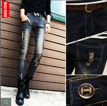 Jeans pour jeunesse pieds Slim en coton été - Ref 1467597