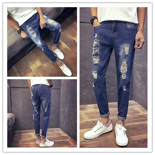 Jeans pour adolescent pieds Slim en CVC été - Ref 1467650