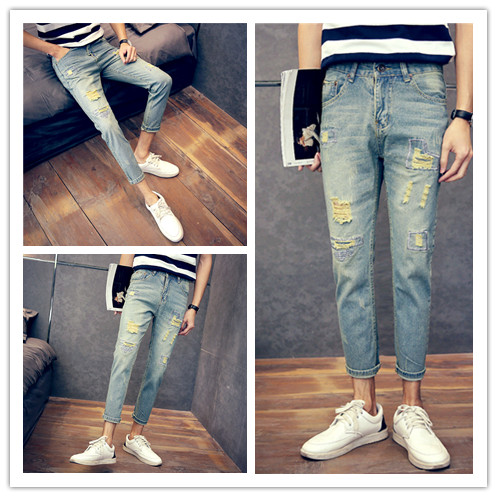 Jeans pour adolescent pieds Slim en CVC été - Ref 1467652