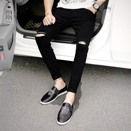 Jeans pour adolescent pieds Slim en coton Quatre saisons - Ref 1467753