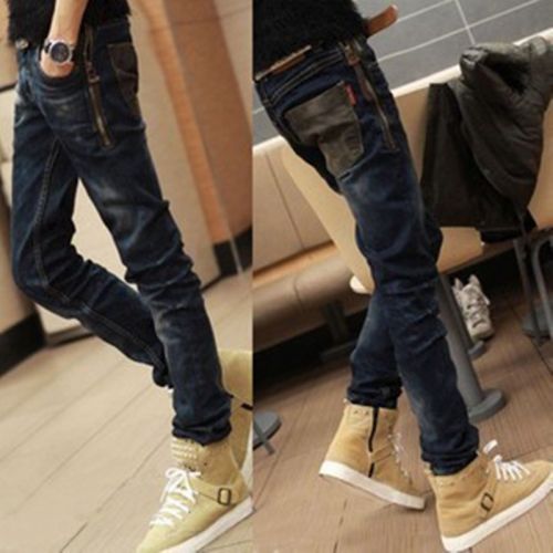 Jeans pour adolescent pieds Slim en coton Quatre saisons - Ref 1467776