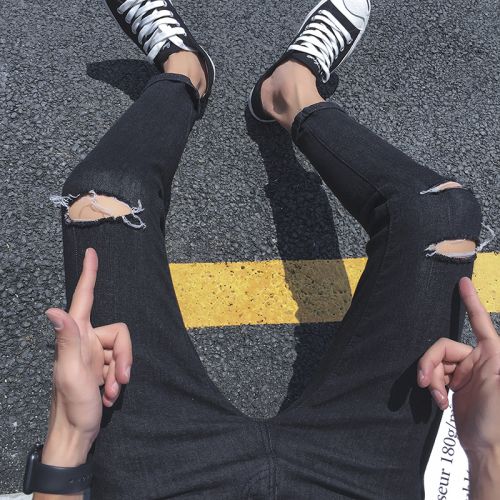 Jeans pieds Slim pour été - Ref 1467785