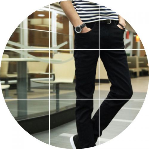 Jeans pour adolescent pieds Slim en coton hiver - Ref 1467811