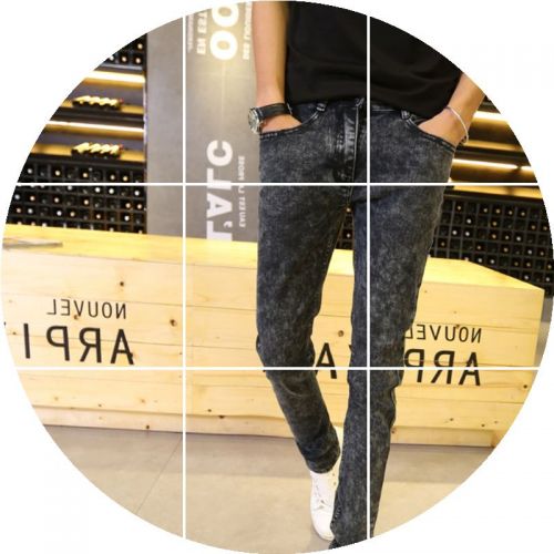 Jeans pour adolescent pieds Slim en coton Quatre saisons - Ref 1467812