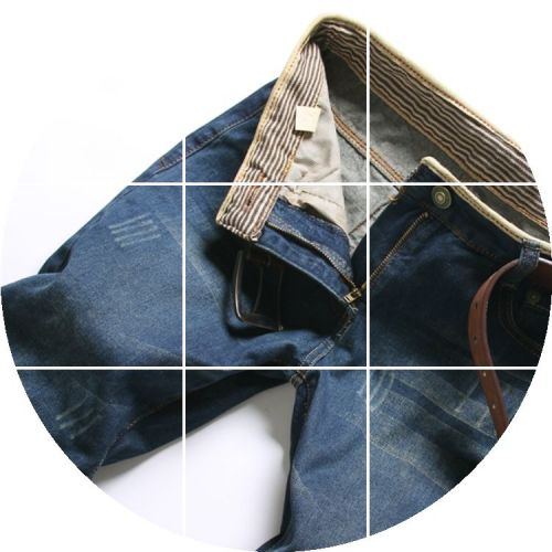 Jeans pour jeunesse pieds Slim en coton automne - Ref 1467824