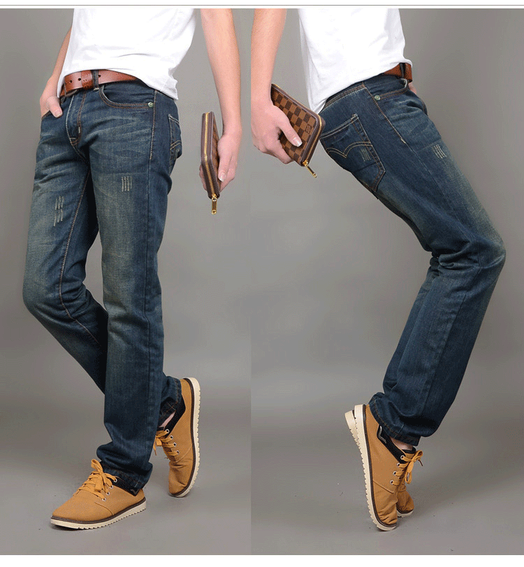 Jeans pour jeunesse coupe droite SKPETIRUN en coton Quatre saisons - Ref 1467834