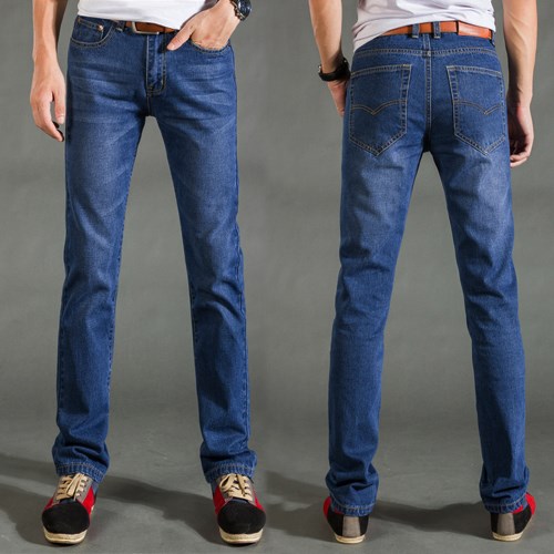 Jeans pour jeunesse coupe droite SKPETIRUN en coton Quatre saisons - Ref 1467912