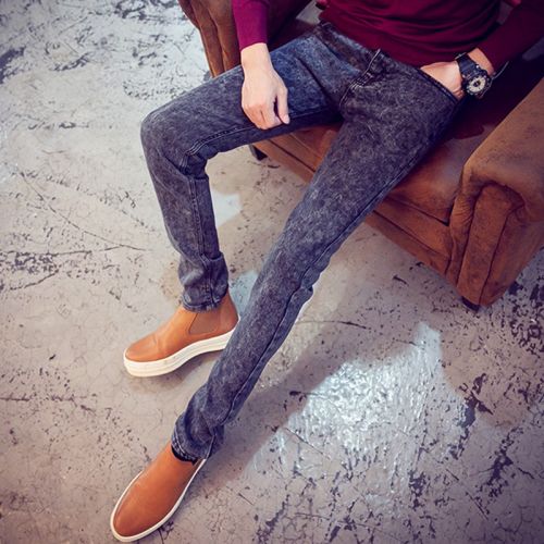 Jeans pour adolescent pieds Slim en coton Quatre saisons - Ref 1467917