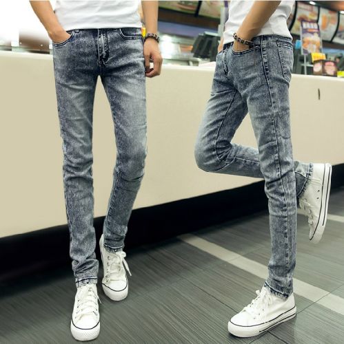 Jeans pour adolescent pieds Slim en coton été - Ref 1467996