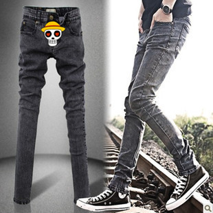 Jeans pour adolescent pieds Slim en coton printemps - Ref 1468139