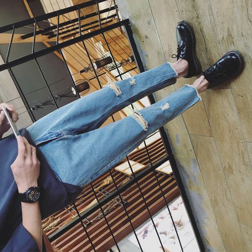 Jeans pour adolescent pieds Slim été - Ref 1468170