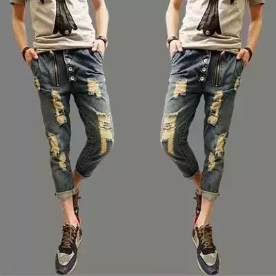 Jeans pour adolescent pieds Slim été - Ref 1468176