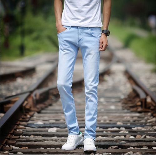 Jeans pour adolescent pieds Slim en coton automne - Ref 1468189