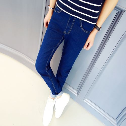 Jeans pour jeunesse pieds Slim en CVC Quatre saisons - Ref 1468207
