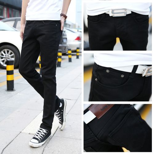 Jeans pour adolescent pieds Slim en coton Quatre saisons - Ref 1468224