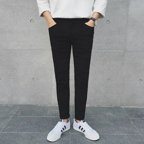 Jeans pour jeunesse pieds Slim en coton été - Ref 1468425