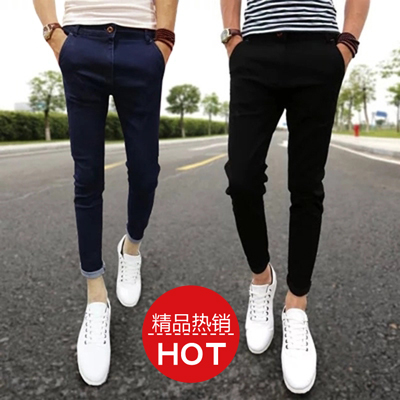 Jeans pour adolescent pieds Slim en coton été - Ref 1468482