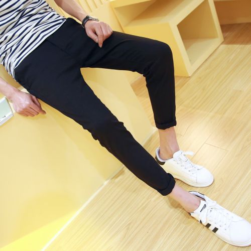 Jeans pour adolescent pieds Slim en coton été - Ref 1468498