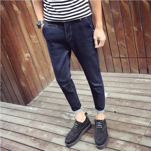 Jeans pour adolescent pieds Slim en coton automne - Ref 1468504