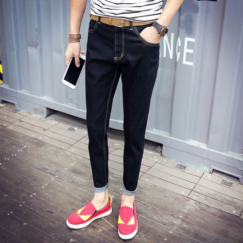 Jeans pour adolescent pieds Slim en coton été - Ref 1468505