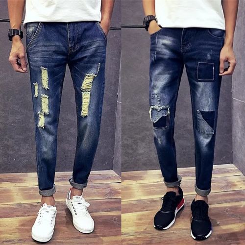 Jeans pour adolescent coupe droite été - Ref 1468529