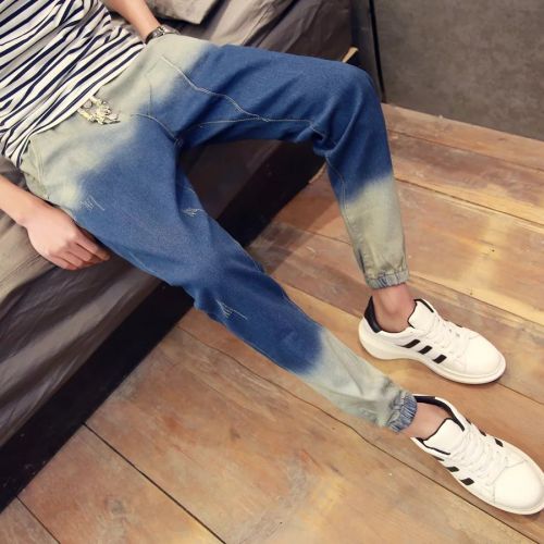 Jeans pour adolescent pieds Slim en coton Quatre saisons - Ref 1468753