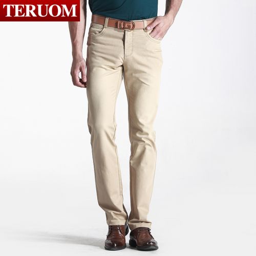 Jeans pour jeunesse coupe droite TERUOM en coton printemps - Ref 1468801