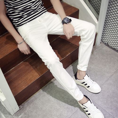 Jeans pour adolescent pieds Slim JEANS en coton automne - Ref 1468837