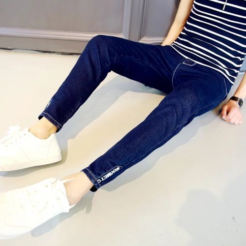 Jeans pour adolescent pieds Slim en coton automne - Ref 1468961