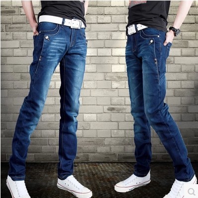 Jeans pour jeunesse pieds Slim en CVC Quatre saisons - Ref 1469056
