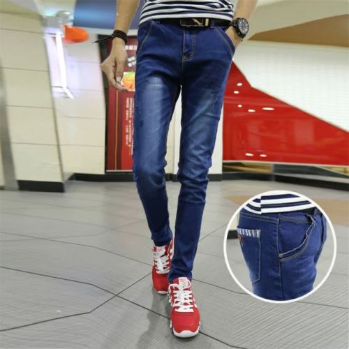 Jeans pour adolescent pieds Slim en coton hiver - Ref 1469058