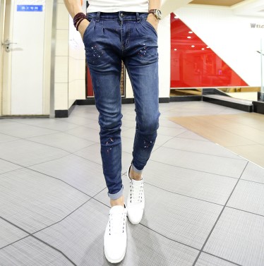 Jeans pour adolescent pieds Slim en coton Quatre saisons - Ref 1469070