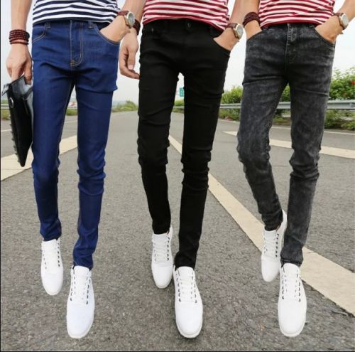 Jeans pour jeunesse pieds Slim en coton automne - Ref 1469080