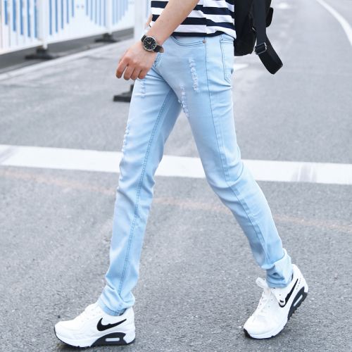 Jeans pour adolescent pieds Slim été - Ref 1469482