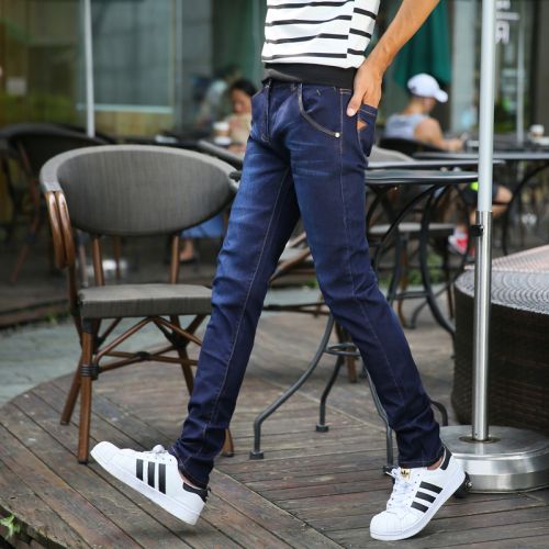 Jeans pour adolescent pieds Slim VIETTOLONS en coton Quatre saisons - Ref 1469490