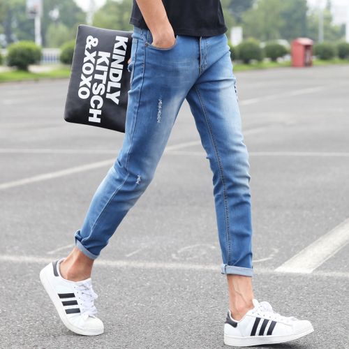 Jeans pour adolescent pieds Slim été - Ref 1469495