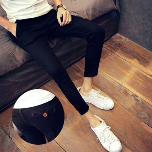 Jeans pour adolescent pieds Slim en coton été - Ref 1469504