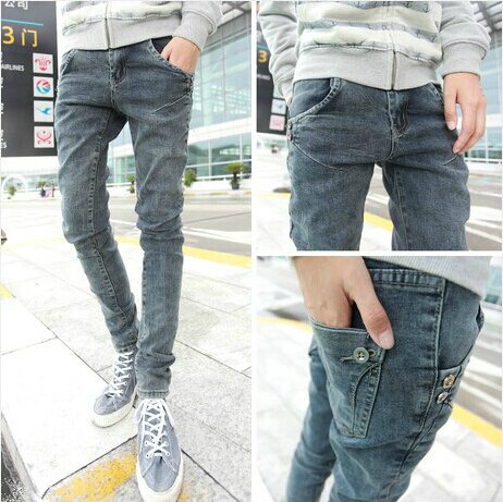 Jeans pour jeunesse pieds Slim en coton été - Ref 1469515