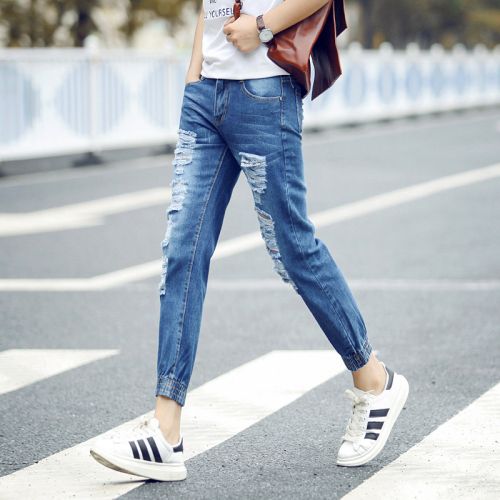 Jeans pour adolescent pieds Slim Quatre saisons - Ref 1469547