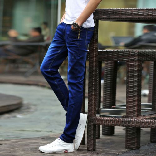 Jeans pour adolescent pieds Slim en coton été - Ref 1469557